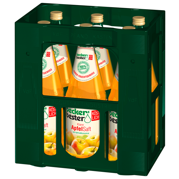 Bild von BECKERS APFELSAFT KLAR MW 6X1L