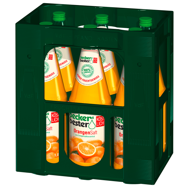 Bild von becker's bester Orangensaft 100%  6 x 1L